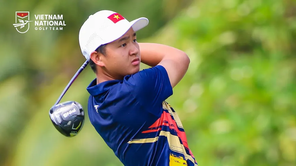 Nguyễn Anh Minh là VĐV golf nam xuất sắc nhất Việt Nam năm 2023. Ảnh: VGA