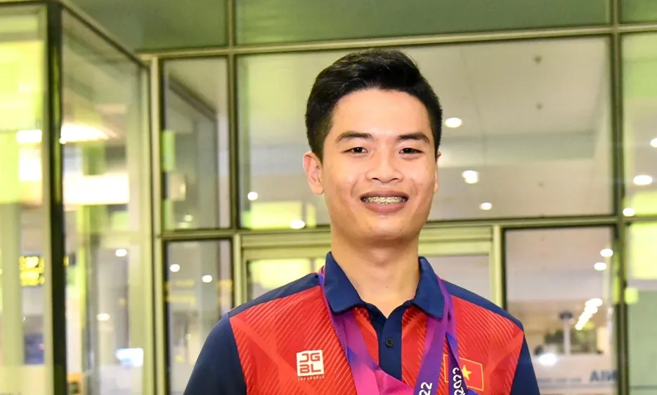 Xạ thủ Phạm Quang Huy là Gương mặt trẻ Việt Nam tiêu biểu 2023. Ảnh: LƯỢNG LƯỢNG