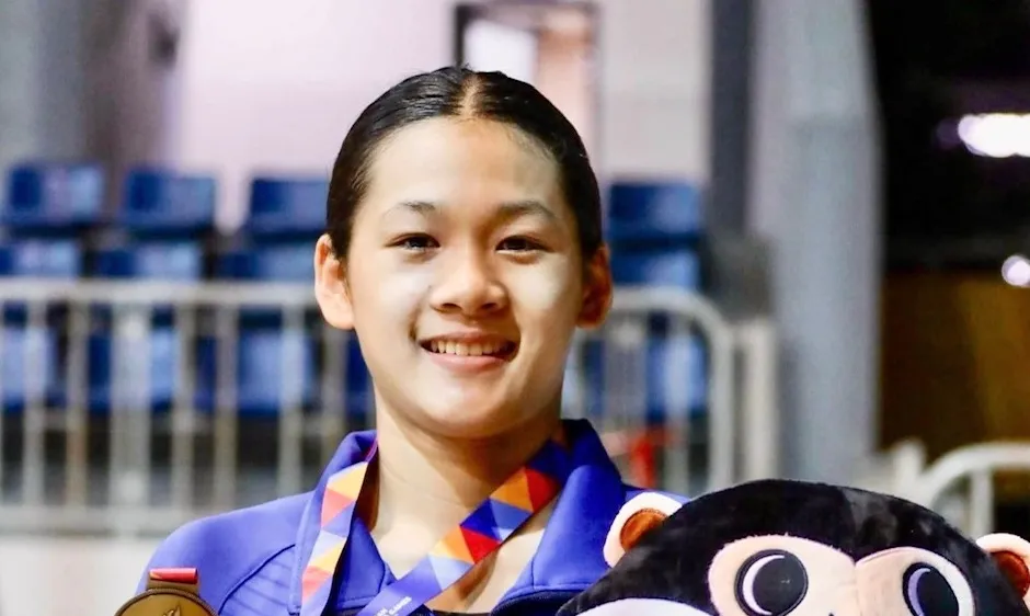 Thúy Hiền đang là gương mặt nổi bật của bơi thể thao học sinh Việt Nam tại ASG 2024. Ảnh: ASG2024