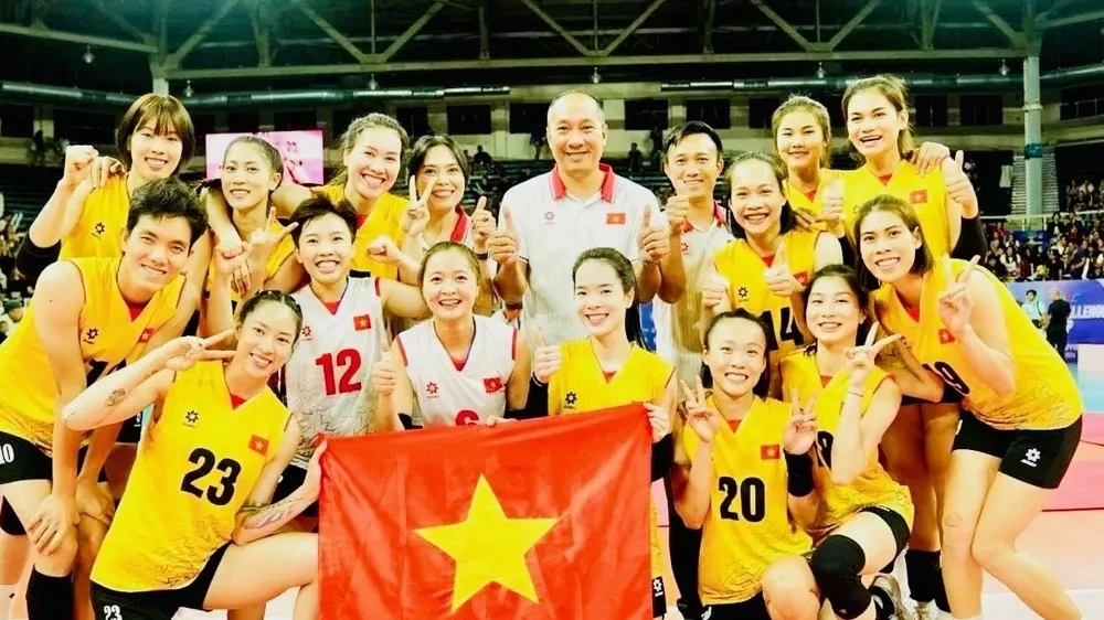 Đội tuyển bóng chuyền nữ Việt Nam đang xếp hạng 6 châu Á. Ảnh: NGUYỄN ĐỨC