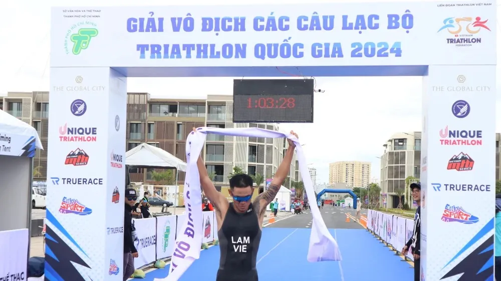 Lâm Quang Nhật là một trong những niềm hy vọng huy chương của đội triathlon TPHCM ở giải quốc gia năm nay. Ảnh: DŨNG PHƯƠNG