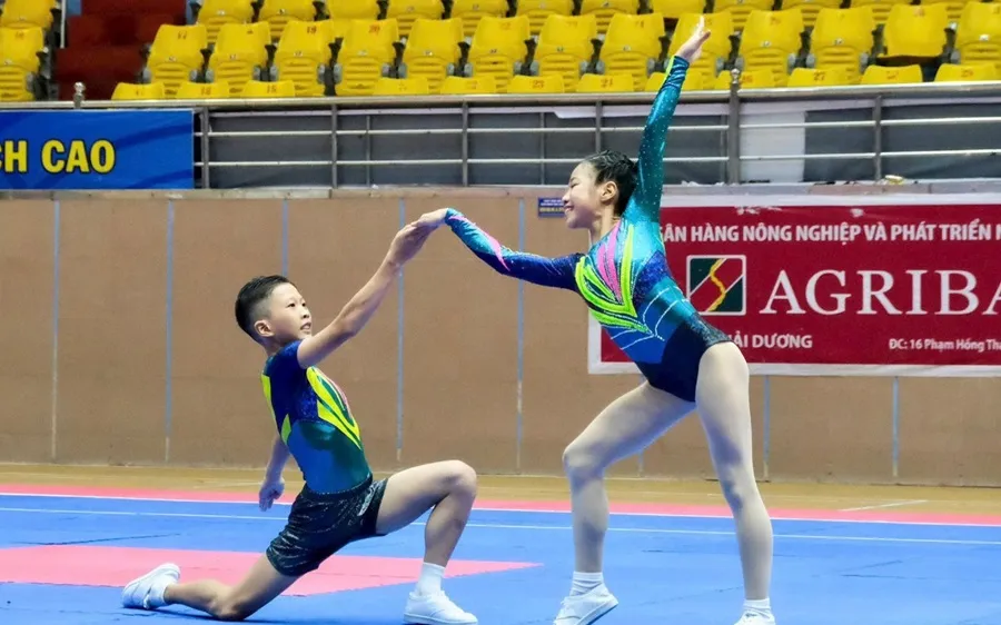 Các VĐV trẻ đã thi đấu tại Hải Dương tạo nên những kết quả hấp dẫn. Ảnh: BHD