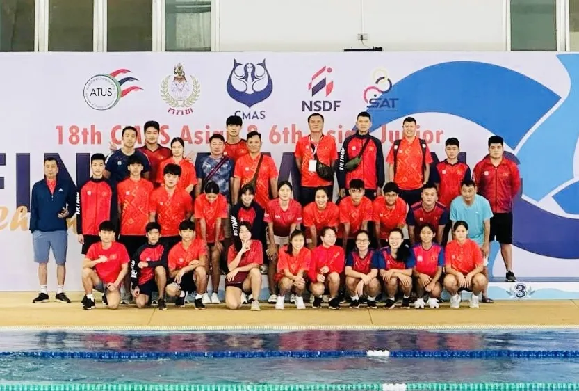Đội tuyển lặn Việt Nam dự giải World Cup thế giới 2024 với mục tiêu quan trọng. Ảnh: VASA