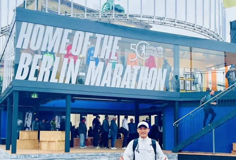 Hoàng Nguyên Thanh đã có mặt tại Đức để chuẩn bị cho cuộc thi đấu Berlin Marathon 2024. Ảnh: NG.THANH