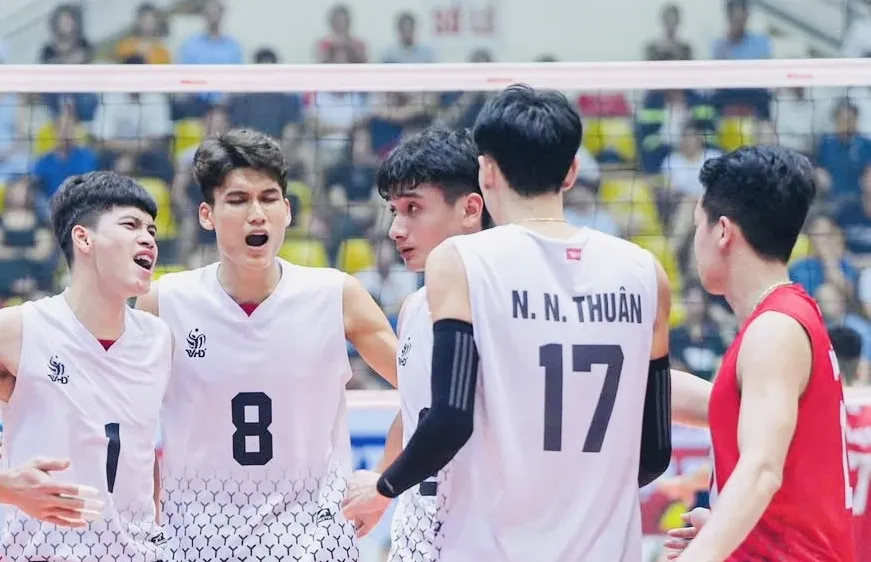 Đội nam Biên Phòng tiếp tục giành chiến thắng tại bán kết để vào chung kết mùa giải năm nay. Ảnh: VFV