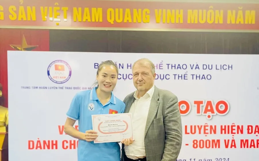 Quách Thị Lan đã hoàn thành khóa học lần này của điền kinh Việt Nam. Ảnh: DIENKINHVN