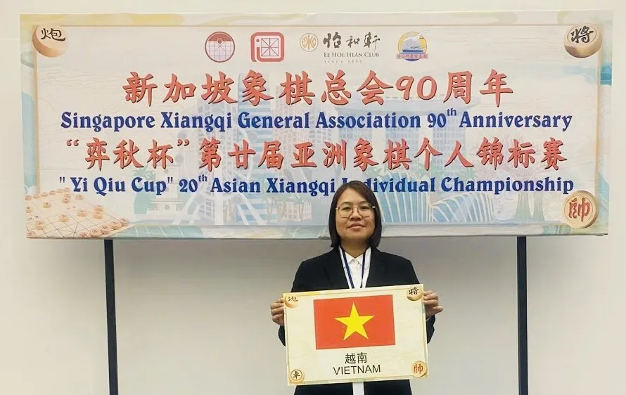Kỳ thủ Nguyễn Hoàng Yến đã giành HCB tại giải cờ tướng vô địch châu Á 2024. Ảnh: NGUYỄN MINH
