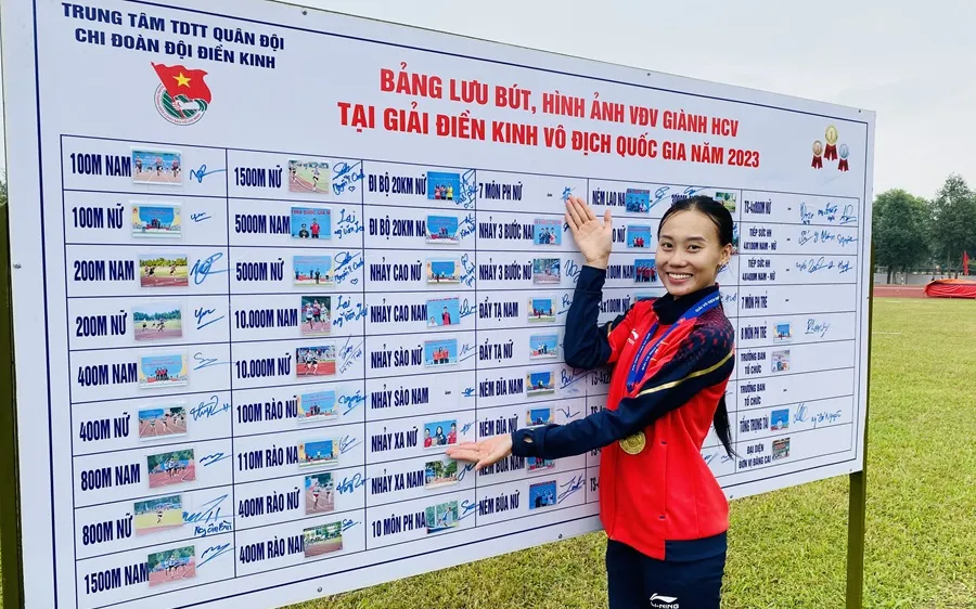 Hoàng Thanh Giang là thành viên tuyển điền kinh Việt Nam vừa tập huấn tại Trung Quốc mới đây. Ảnh: MINH MINH