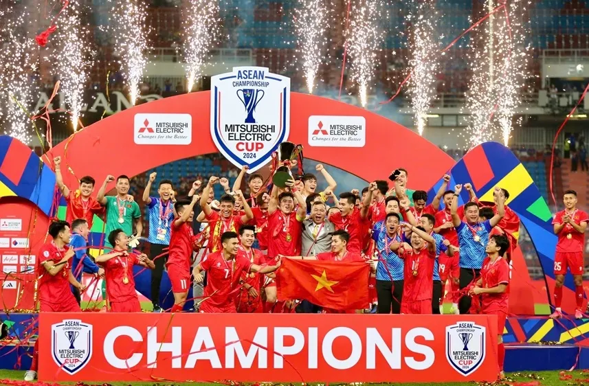 Kết quả vô địch ASEAN Cup 2024 của đội tuyển Việt Nam sẽ được đưa vào trong đề cử giải thưởng Cúp chiến thắng năm 2025. Ảnh: VFF