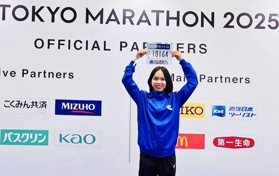 Ngọc Hoa tự tin sẵn sàng thi đấu giải Tokyo marathon 2025. Ảnh: NGỌC HOA