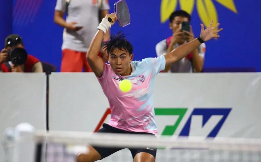 Tay vợt Huỳnh Thiên Phúc đã vô địch nội dung đơn nam tại giải pickleball vô địch quốc gia 2025. Ảnh: PICKLEBALLVN