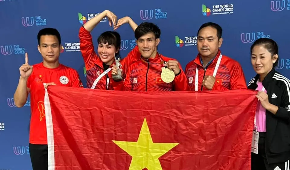 Duy Nhất sẽ có cơ hội bảo vệ tấm HCV đang giữ ở World Games khi dự Đại hội năm nay được tổ chức ở Trung Quốc. Ảnh: WG2022