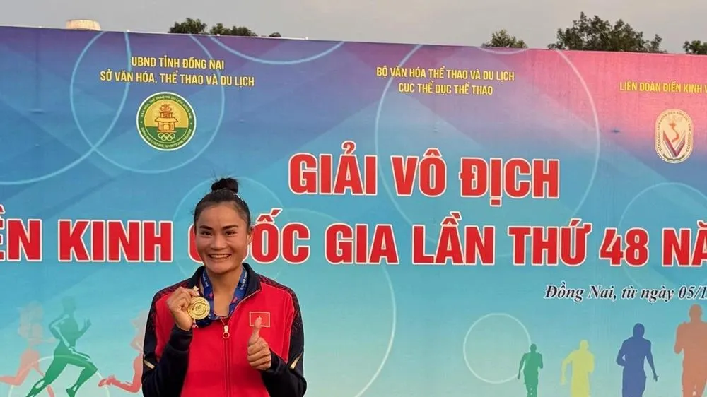 Quách Thị Lan là tuyển thủ từng giành HCV tại ASIAD của điền kinh Việt Nam vẫn đang thi đấu và có cơ hội của mình. Ảnh: MINH MINH