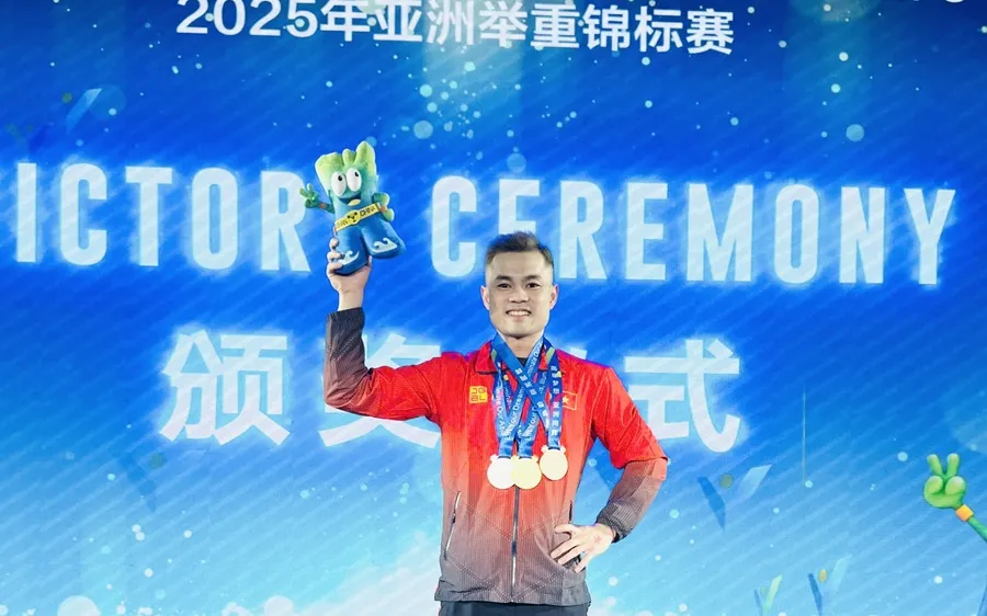 Tuyển thủ Lại Gia Thành không có cơ hội thi đấu SEA Games 33-2025 do hạng 55kg đã bị loại khỏi chương trình. Ảnh: MINH MINH