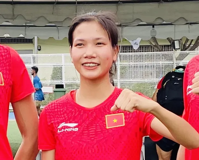 Tuyết Mai là thành viên đội điền kinh Việt Nam thi đấu tại Thái Lan tới đây. Ảnh: MINH MINH