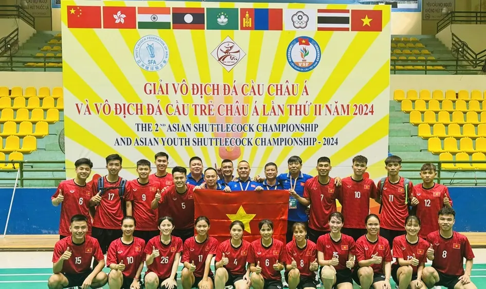 Đội tuyển đá cầu Việt Nam từng giữ vị trí số 1 ở giải vô địch châu Á 2024. Ảnh: MINH MINH