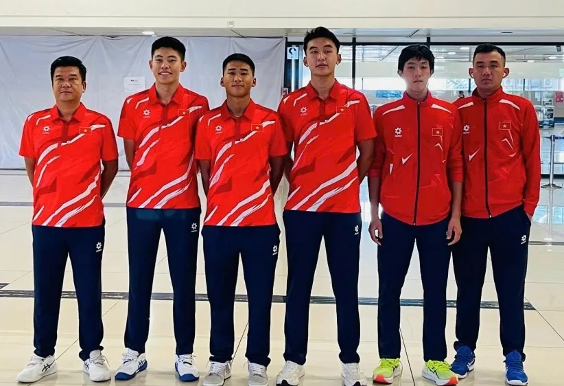 Các tay vợt của Việt Nam rất quyết tâm thi đấu Davis Cup 2025 Nhóm 3 trên sân nhà lần này. Ảnh: VTF