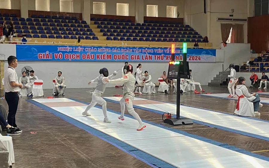 VĐV đấu kiếm cả nước sẽ thi đấu giải vô địch quốc gia 2025 tại Hải Phòng để tranh kết quả cao nhất. Ảnh: MINH MINH