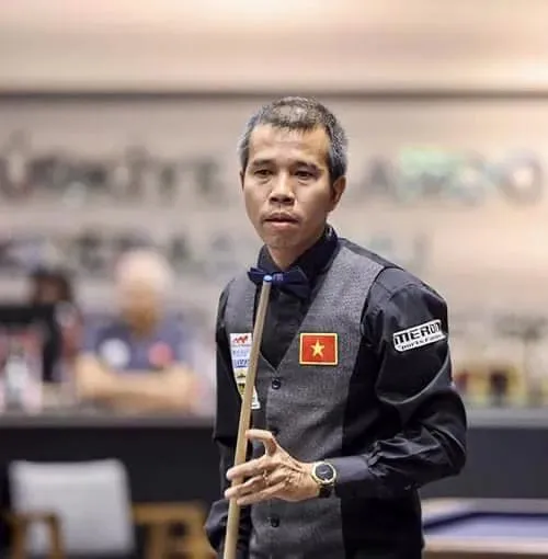 Cơ thủ Trần Quyết Chiến có cơ hội giành hạng ba tại World Games 2025 nếu thi đấu thành công. Ảnh: UMB