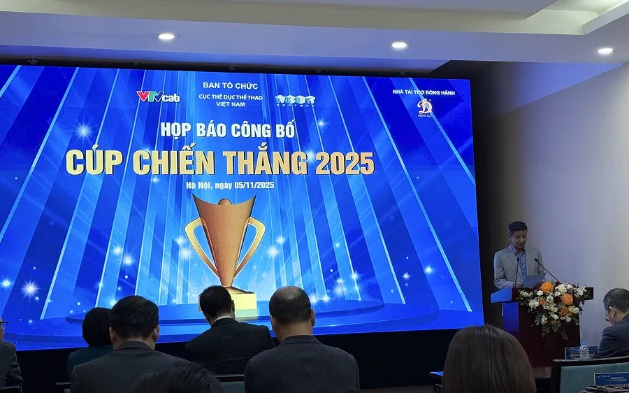 Cục TDTT Việt Nam thông tin về giải thưởng Cúp chiến thắng 2025. Ảnh: MINH CHIẾN