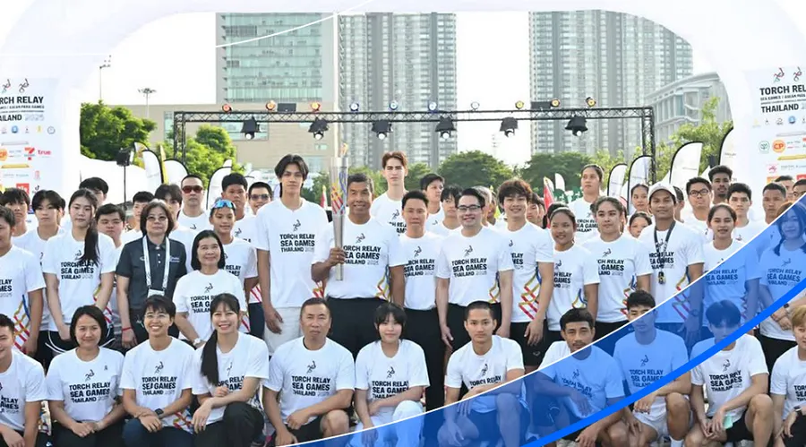 Lễ rước đuốc SEA Games 33-2025 tại Bangkok (Thái Lan). Ảnh: SAT