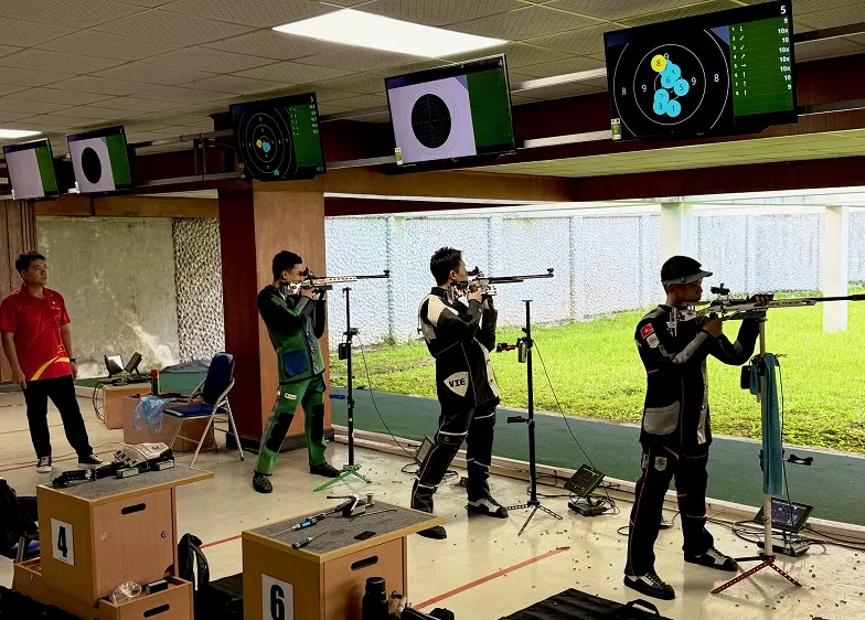 Đội tuyển bắn súng Việt Nam sẽ tập huấn tại Hàn Quốc và Thái Lan trước khi tranh tài SEA Games 33-2025. Ảnh: MINH CHIẾN