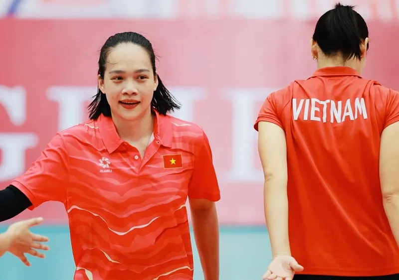 Võ Thị Kim Thoa là một trong những cầu thủ chuyền 2 quan trọng của đội tuyển bóng chuyền nữ Việt Nam tham dự SEA Games 33-2025. Ảnh: DŨNG PHƯƠNG
