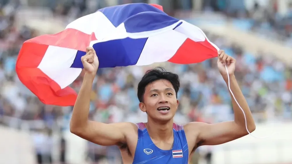 Tuyển thủ Puripol Boonson của Thái Lan tiếp tục tham dự SEA Games 33-2025 trên sân nhà. Ảnh: THAILANDOLYMPIC