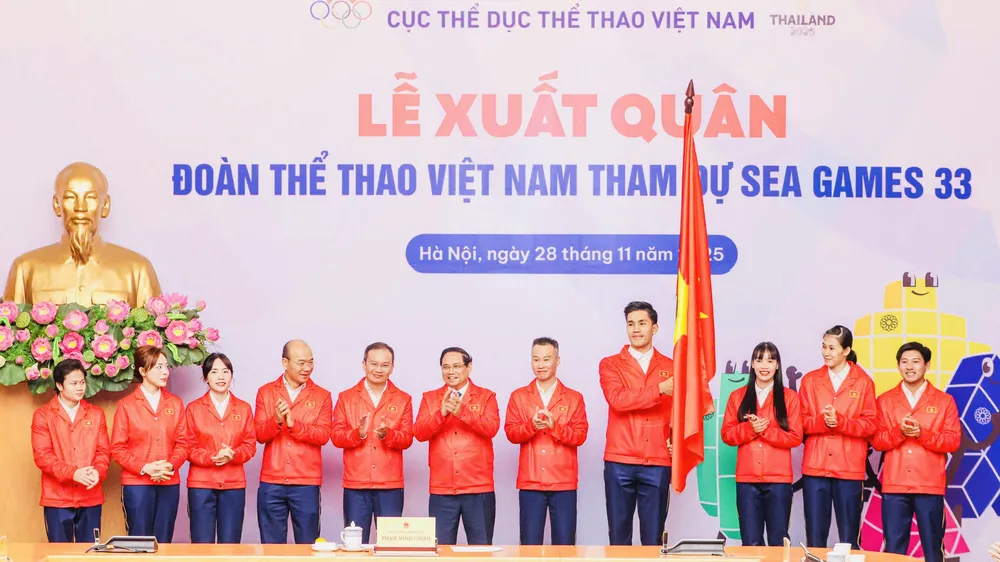 Đoàn thể thao Việt Nam sẽ có các mức thưởng "nóng" dành cho VĐV đạt thành tích xuất sắc tại SEA Games 33-2025. Ảnh: ĐOÀN TTVN