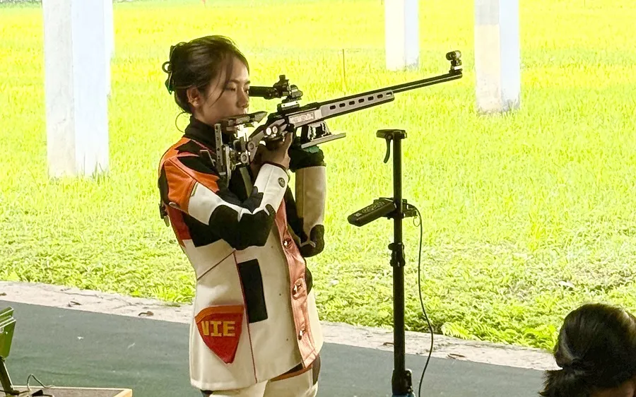 Lê Thị Mộng Tuyền sẽ bắt đầu thi đấu tìm tấm huy chương SEA Games 33-2025 trong ngày 12-12. Ảnh: MINH CHIẾN