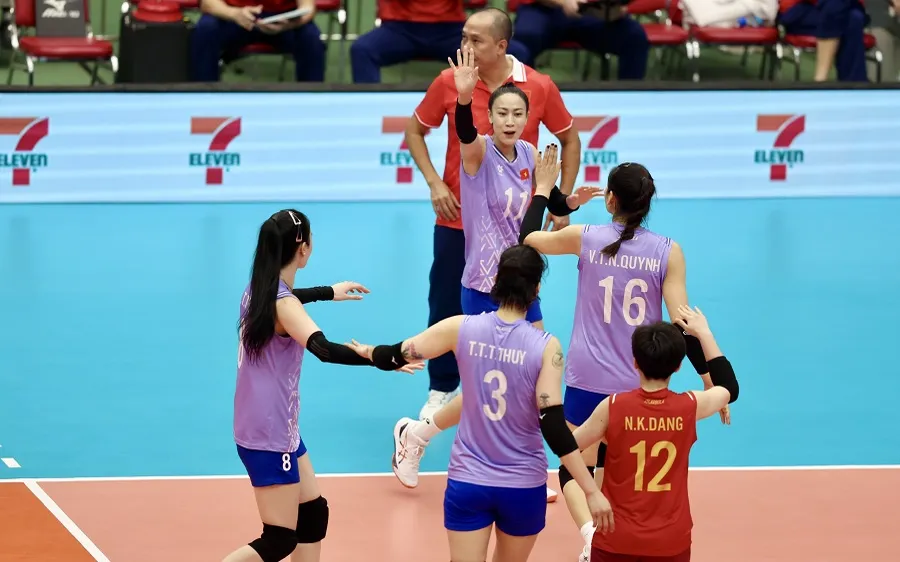 Đội tuyển bóng chuyền nữ Việt Nam đã thắng Philippines để vào chung kết SEA Games 33-2025. Ảnh: DŨNG PHƯƠNG