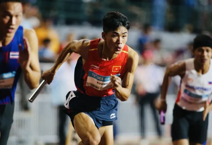 Tạ Ngọc Tưởng là VĐV triển vọng của điền kinh Việt Nam trong nội dung 400m nam. Ảnh: DŨNG PHƯƠNG