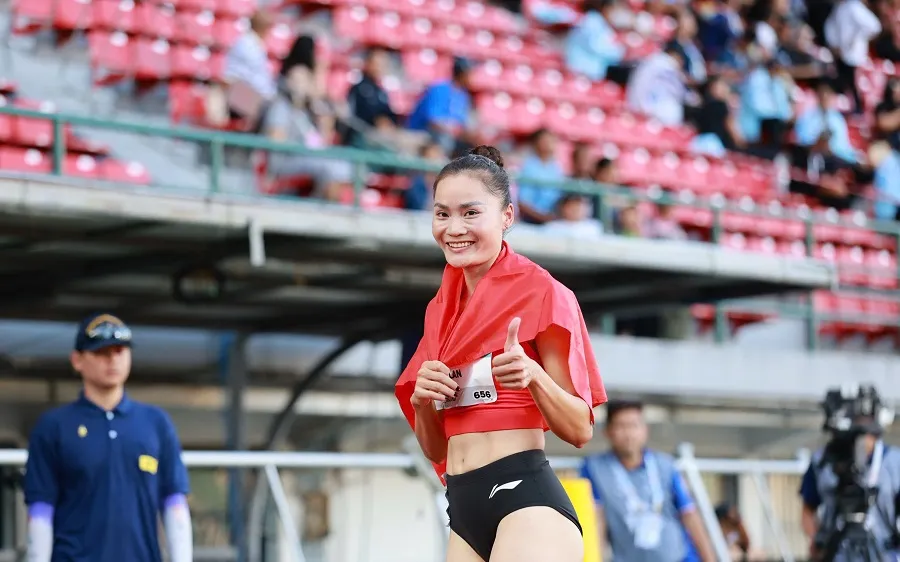 Quách Thị Lan đã có chiến thắng thuyết phục giành HCV tại nội dung 400m rào ở SEA Games 33-2025. Ảnh: DŨNG PHƯƠNG