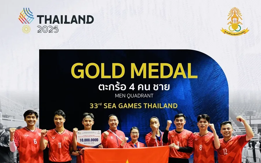 HCV lịch sử của cầu mây nam Việt Nam. Ảnh: THAILANDSEPAKTAKRAW