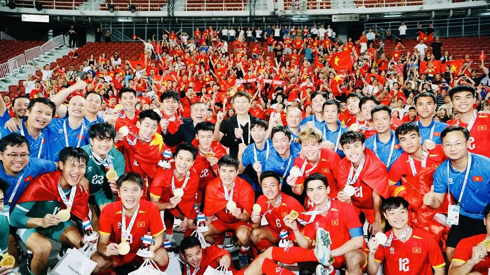 Kết quả của bóng đá nam tại SEA Games 33-2025 đã giúp Đoàn thể thao Việt Nam đạt được mục tiêu về thành tích. Ảnh: DŨNG PHƯƠNG