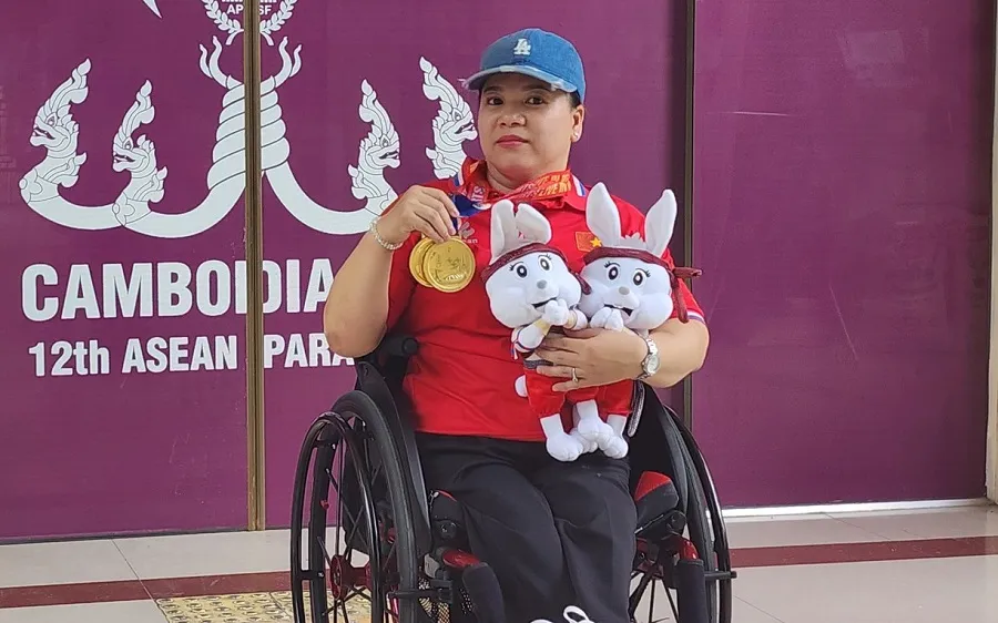 Tuyển thủ Đặng Thị Linh Phượng sẽ tiếp tục góp mặt tại ASEAN Para Games 13 tại Thái Lan. Ảnh: NAM TRUNG