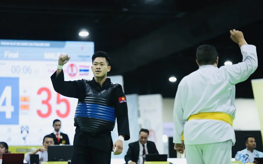 Võ sĩ Nguyễn Tấn Sang được tham gia Ban huấn luyện đội tuyển pencak silat quốc gia 2026. Ảnh: DŨNG PHƯƠNG