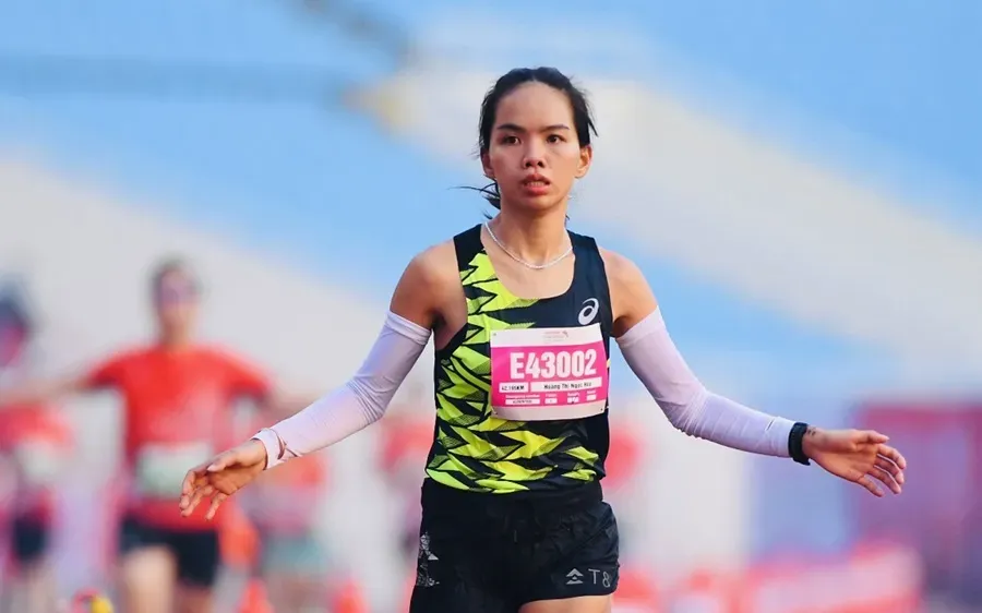 Hoàng Thị Ngọc Hoa đang là đương kim vô địch quốc gia nội dung marathon - 42km nữ. Ảnh: VTM