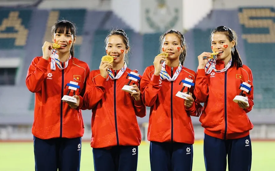 Đội tiếp sức 4x400m nữ từng giành HCV tại SEA Games 33-2025. Ảnh: DŨNG PHƯƠNG