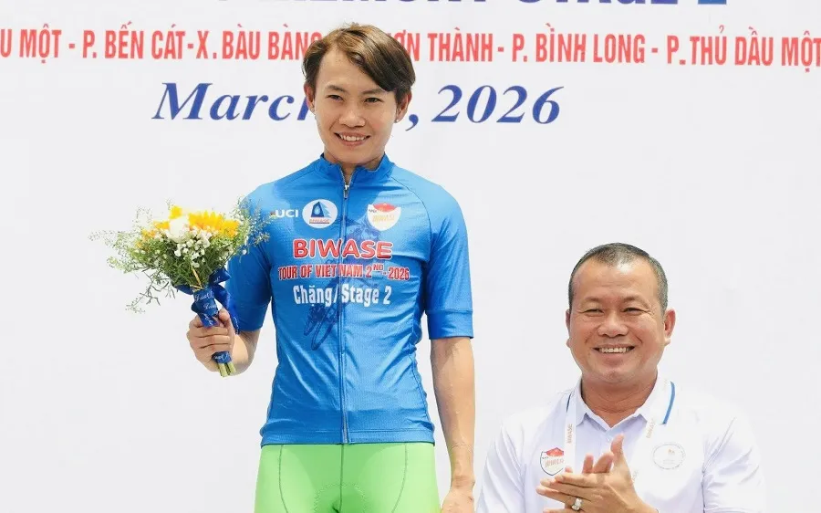 Nguyễn Thị Thật vẫn đang giữ áo Xanh tại cuộc đua. Ảnh: VCF