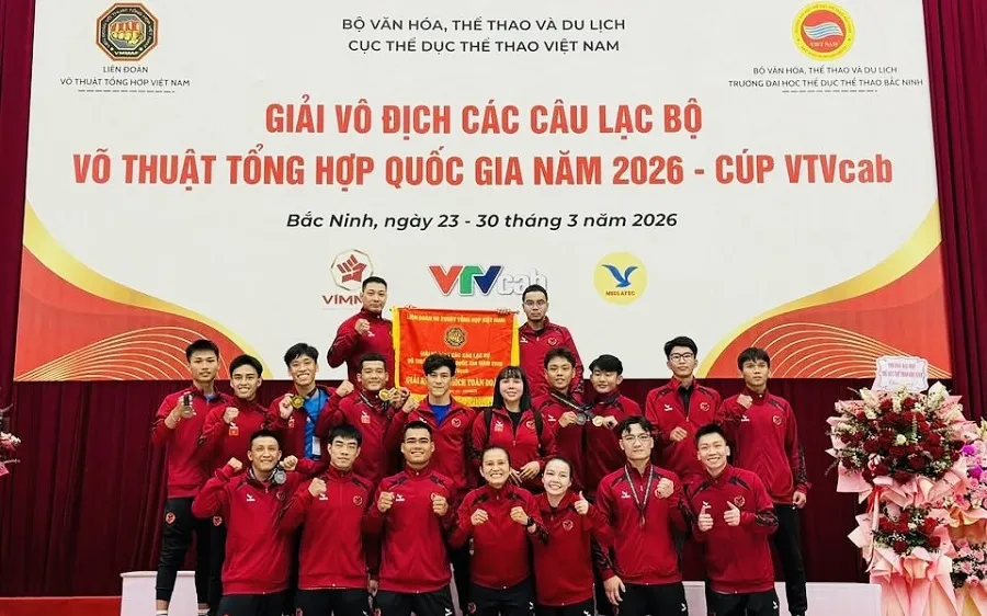 Đội võ thuật tổng hợp (MMA) TPHCM tại giải đấu năm nay. Ảnh: DUY NHẤT
