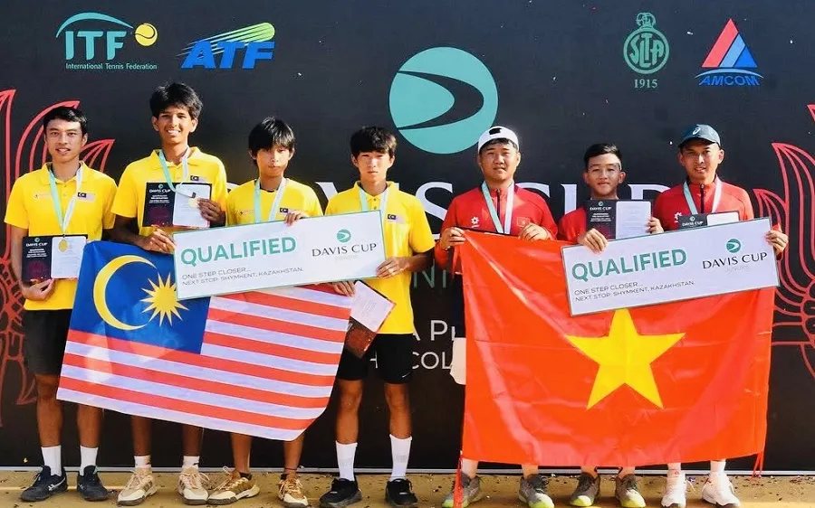 Các tay vợt của Việt Nam đã có suất tham dự vòng loại chung kết giải Davis Cup 2026 vào tháng 5. Ảnh: VTF
