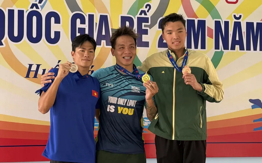 VĐV bơi TPHCM đã thể hiện phong độ xuất sắc tại giải vô địch quốc gia hồ ngắn 25m. Ảnh: MINH CHIẾN