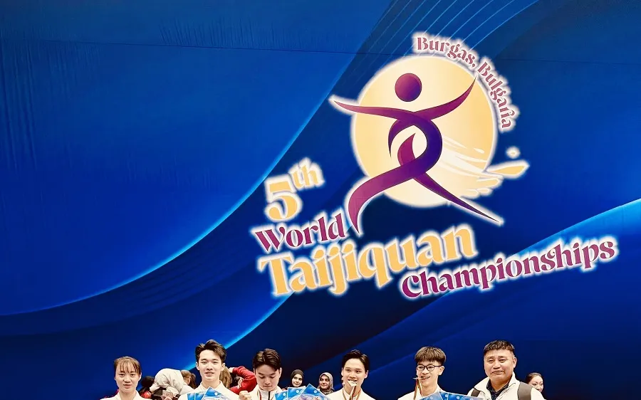 Đội tuyển wushu Việt Nam đã giành được vị trí hạng 3 với 8 tấm HCV ở giải vô địch thái cực quyền thế giới 2026. Ảnh: MINH MINH
