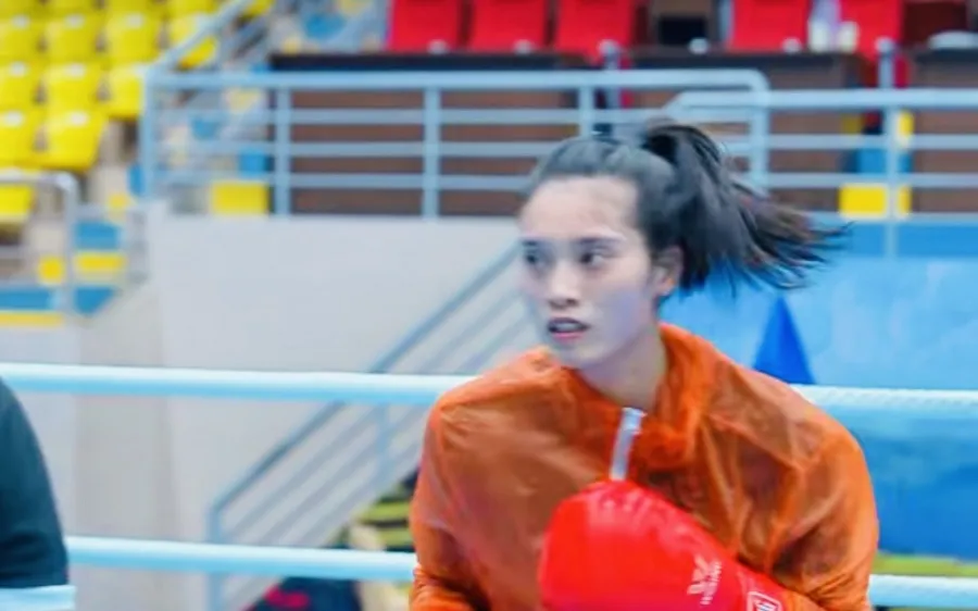 Nguyễn Thị Tâm có mặt tại Lào Cai để tranh tài giải boxing đội mạnh quốc gia 2026. Ảnh: MINH MINH