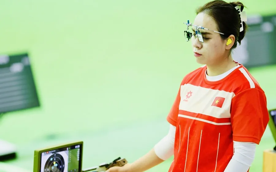 Xạ thủ Trịnh Thu Vinh sẽ tới Đức thi đấu Cúp thế giới 2026. Ảnh: DŨNG PHƯƠNG