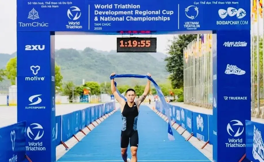VĐV có cơ hội thi đấu giải câu lạc bộ quốc gia 2026 và Cúp châu Á 2026 tại Ninh Bình. Ảnh: TRIATHLONVN