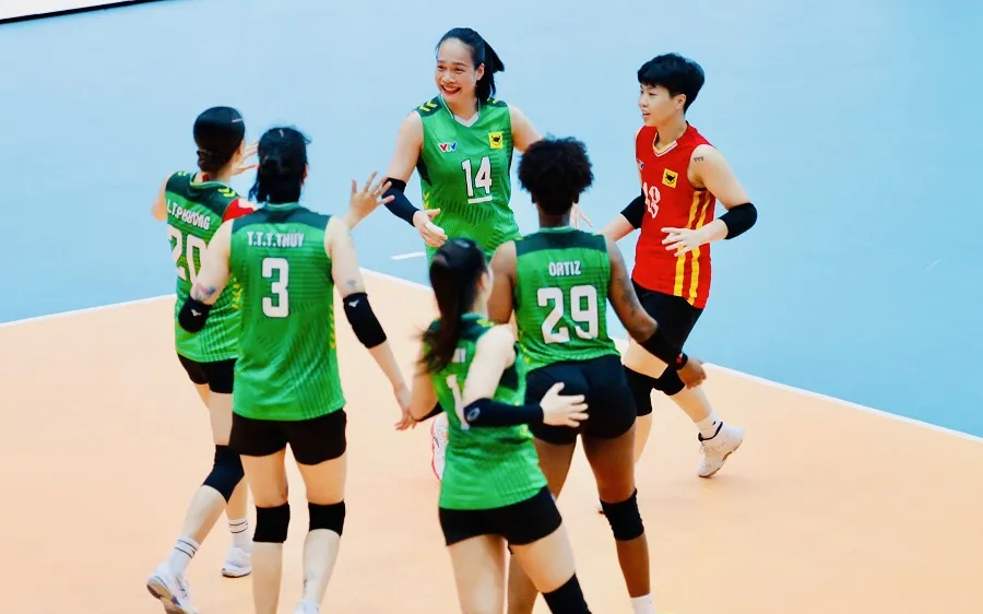 Đội chủ nhà VTV Bình Điền Long An sẽ thi đấu trận quyết định trước Binh chủng Thông tin trong ngày 17-5. Ảnh: DŨNG PHƯƠNG