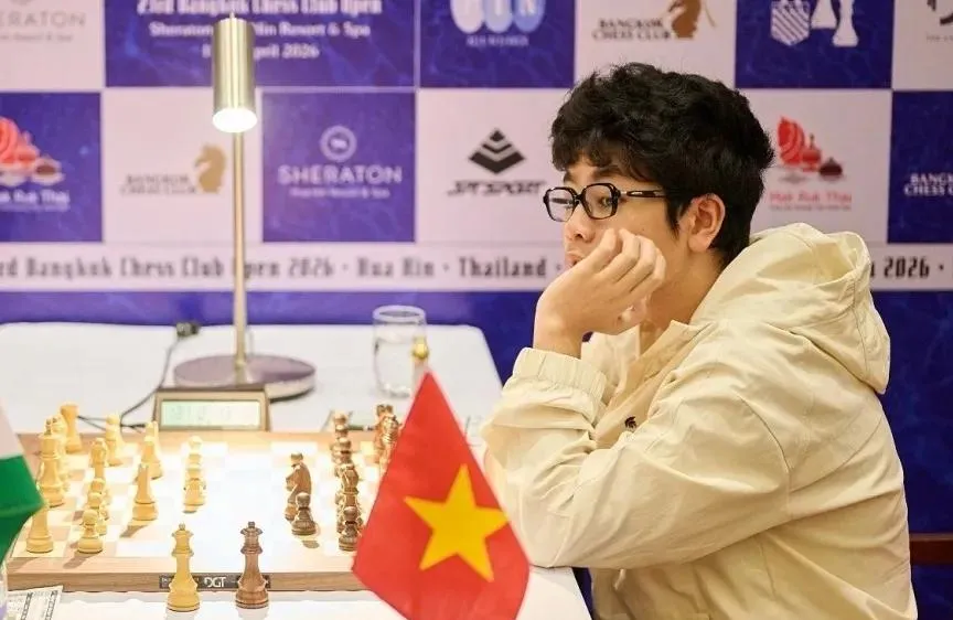 Kỳ thủ Đầu Khương Duy của đội tuyển cờ vua Việt Nam. Ảnh: BANGKOKCHESS