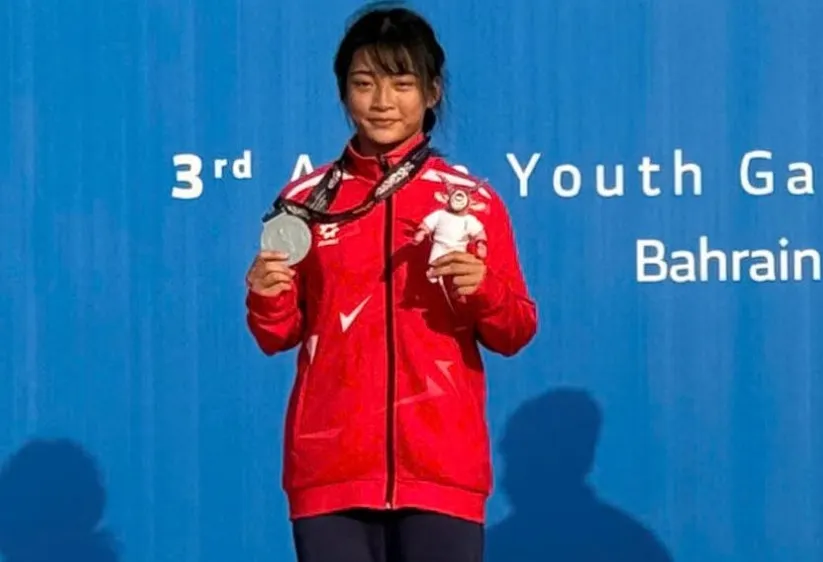 Bùi Ngọc Thảo Thơm từng có huy chương tại Đại hội thể thao trẻ châu Á 2025 và bây giờ tiếp tục có HCV tại giải vật bãi biển trẻ U17 châu Á 2026. Ảnh: MINH MINH